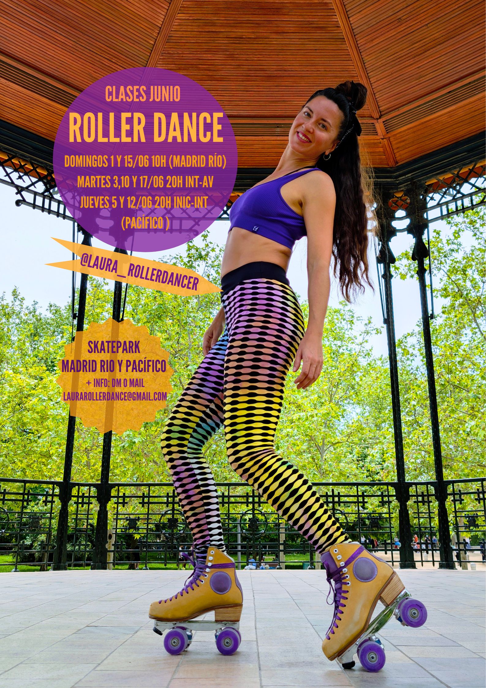 Cartel Clases de Rollerdance Junio