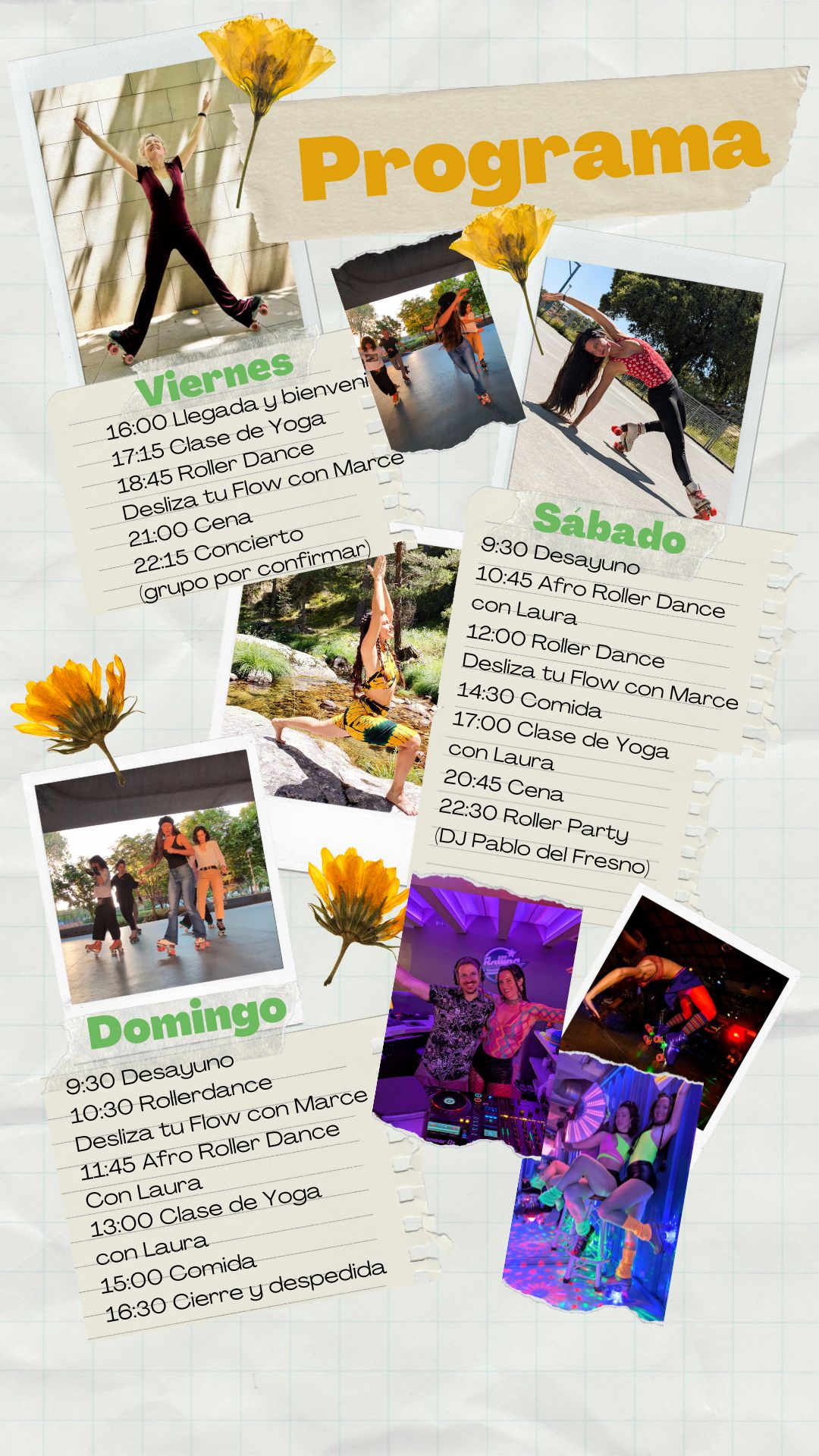 Programa Retiro Rollerdance y Yoga